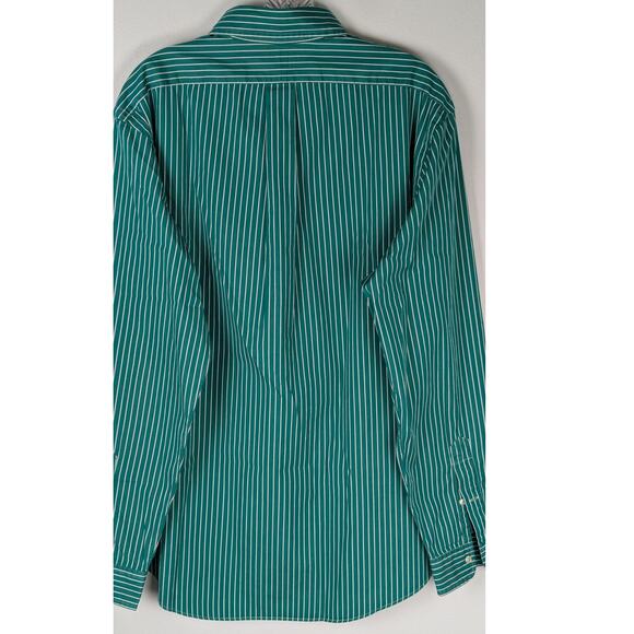 Ralph Lauren mens shirt XL classic fit green and white cotton EUC preppy Luxury - Picture 6 of 7